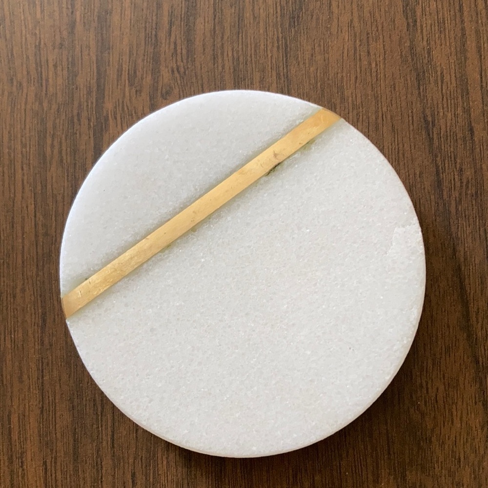 🧊🥃 Stone Coaster with Brass Inlay - Single Coaster | Mad Men Style 🥃🧊